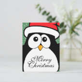 Cartes Pour Fêtes Annuelles Cute Christmas Penguin (Debout devant)