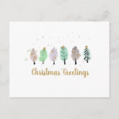 Cartes Pour Fêtes Annuelles Cute Christmas Trees (Devant)