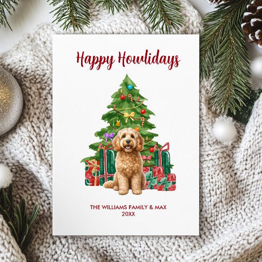 Cartes Pour Fêtes Annuelles Cute Cockapoo Chien Famille Noël