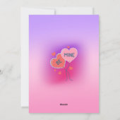 Cartes Pour Fêtes Annuelles Cute Couple Be Mine Saint Valentin (Dos)