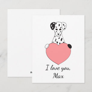 Cartes Pour Fêtes Annuelles Cute dalmatien amoureux Valentine