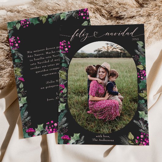 Cartes Pour Fêtes Annuelles Cute Dark Feliz Navidad