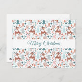 Cartes Pour Fêtes Annuelles Cute Deer (Devant / Derrière)