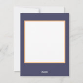 Cartes Pour Fêtes Annuelles Cute dinde d'action de grâces (Dos)