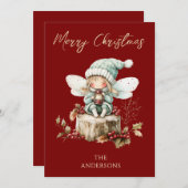 Cartes Pour Fêtes Annuelles Cute Forestcore Vacances Fées (Devant / Derrière)