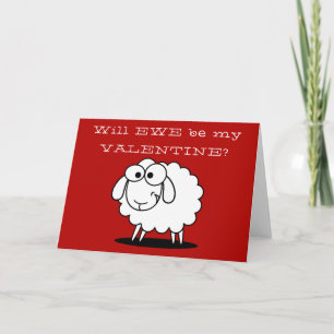 Cartes Pour Fêtes Annuelles Cute Funny Valentine's Day Moutons