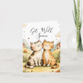 Cartes Pour Fêtes Annuelles Cute Get Well Soon Cat (Devant)