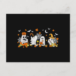 Cartes Pour Fêtes Annuelles Cute Ghost Boire Café Halloween Fall Ghost Bo