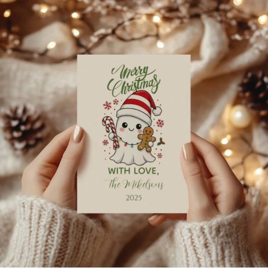 Cartes Pour Fêtes Annuelles Cute Ghost Christmas