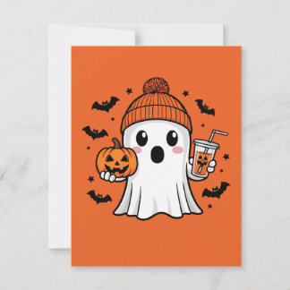 Cartes Pour Fêtes Annuelles Cute Ghost Halloween