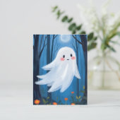 Cartes Pour Fêtes Annuelles Cute Ghost Halloween Spooky (Debout devant)