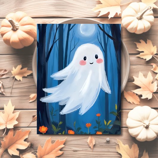 Cartes Pour Fêtes Annuelles Cute Ghost Halloween Spooky