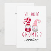 Cartes Pour Fêtes Annuelles Cute Gnome Personnalisé Romantique Saint-Valentin (Devant / Derrière)