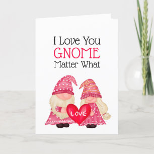 Cartes Pour Fêtes Annuelles Cute Gnome Valentine Love Heart Romantic