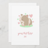 Cartes Pour Fêtes Annuelles Cute Hamster (Devant / Derrière)