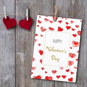Cartes Pour Fêtes Annuelles Cute Hand drawn Hearts Happy Valentine's Day