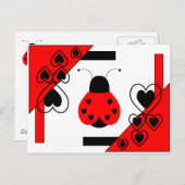 Cartes Pour Fêtes Annuelles Cute Heart (Devant / Derrière)