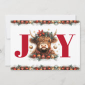 Cartes Pour Fêtes Annuelles Cute Highland Cow Joy Christmas (Devant)