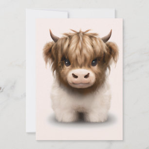 Cartes Pour Fêtes Annuelles Cute Highlands Scottish Cow