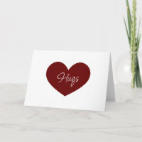 Cute Hugs Heureuse Sainte-Valentin de coeur rouge