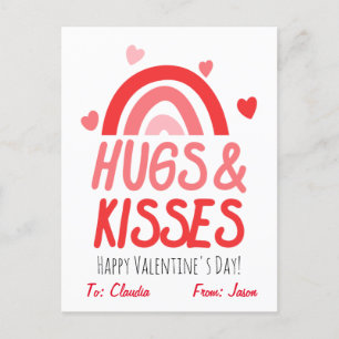 Cartes Pour Fêtes Annuelles Cute Hugs & Kisses Salle de classe pour enfants de