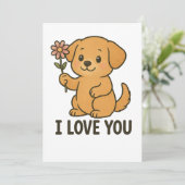 Cartes Pour Fêtes Annuelles Cute I Love You  (Debout devant)