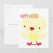 Cartes Pour Fêtes Annuelles Cute Jaune Canard | Pâques (Devant / Derrière)