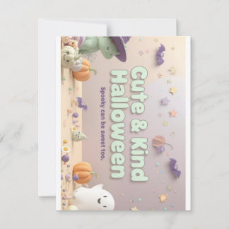 Cartes Pour Fêtes Annuelles 🧡 ✨ “Cute & Kind Halloween” Collection 🎃🌿