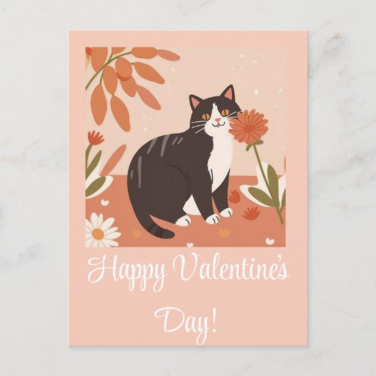 Cartes Pour Fêtes Annuelles Cute Kitten Heureuse Sainte-Valentin Chat Personna (Devant)