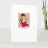 Cartes Pour Fêtes Annuelles Cute Kitty Valentine (Dos)