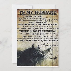 Cartes Pour Fêtes Annuelles Cute Letter To Husband Lovely Gift