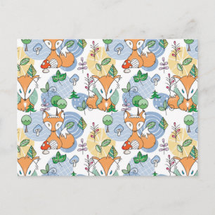 Cartes Pour Fêtes Annuelles Cute Little Fox Motif