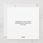 Cartes Pour Fêtes Annuelles Cute Llama and Poncho Andean Christmas Card (Dos)