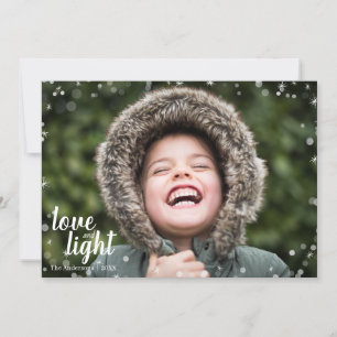 Cartes Pour Fêtes Annuelles Cute Love and Light Hanukkah Holiday Photo Card