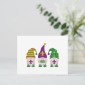 Cartes Pour Fêtes Annuelles Cute Mardi Gras Gnome (Debout devant)