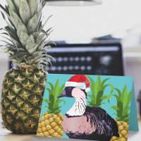 Cute Mele Kalikimaka Hawaiian Nene Goose Pineappa