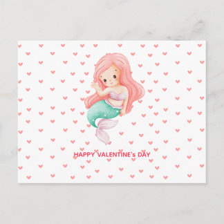 Cartes Pour Fêtes Annuelles Cute Mermaid Valentine's Day