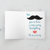 Cartes Pour Fêtes Annuelles Cute Mustache Cat Holiday (Intérieur)