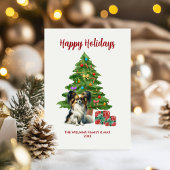 Cartes Pour Fêtes Annuelles Cute Papillon Chien Famille Noël