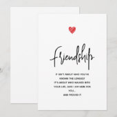 Cartes Pour Fêtes Annuelles Cute Personalized Friendship (Devant / Derrière)