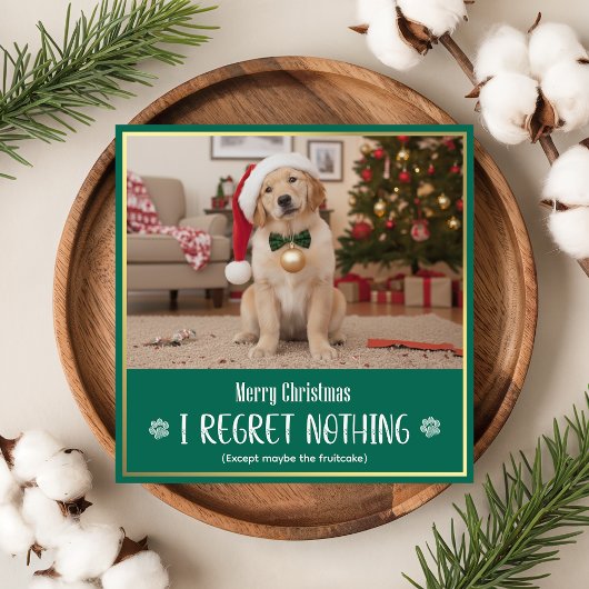 Cartes Pour Fêtes Annuelles Cute Pet Dog Photo Funny Christmas Greeting