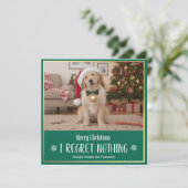 Cartes Pour Fêtes Annuelles Cute Pet Dog Photo Funny Christmas Greeting (Debout devant)