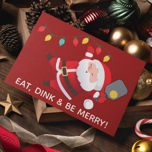 Cartes Pour Fêtes Annuelles Cute Pickleball Père Noël Red Christmas Photo