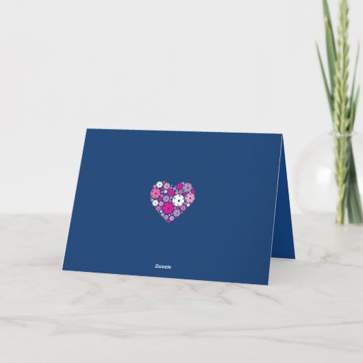 Cartes Pour Fêtes Annuelles Cute Pickleball 💘 Saint-Valentin (Dos)