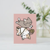 Cartes Pour Fêtes Annuelles Cute Playful Cats Design – Fun Paws and Play Art (Debout devant)