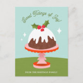Cartes Pour Fêtes Annuelles Cute Pudding de Plum du milieu du siècle Noël gâte (Devant)