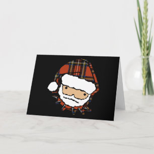 Cartes Pour Fêtes Annuelles Cute Punk Plaid Père Noël