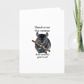 Cartes Pour Fêtes Annuelles Cute Raisin Mean Chinchilla