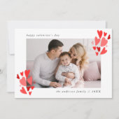 Cartes Pour Fêtes Annuelles Cute Red Hearts Photo Saint Valentin (Devant)