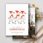 Cartes Pour Fêtes Annuelles Cute Red Winter Quacking Christmas Canards Photo<br><div class="desc">Si vous avez besoin d'une personnalisation supplémentaire,  n'hésitez pas à m'envoyer un message sur yellowfebstudio@gmail.com .</div>